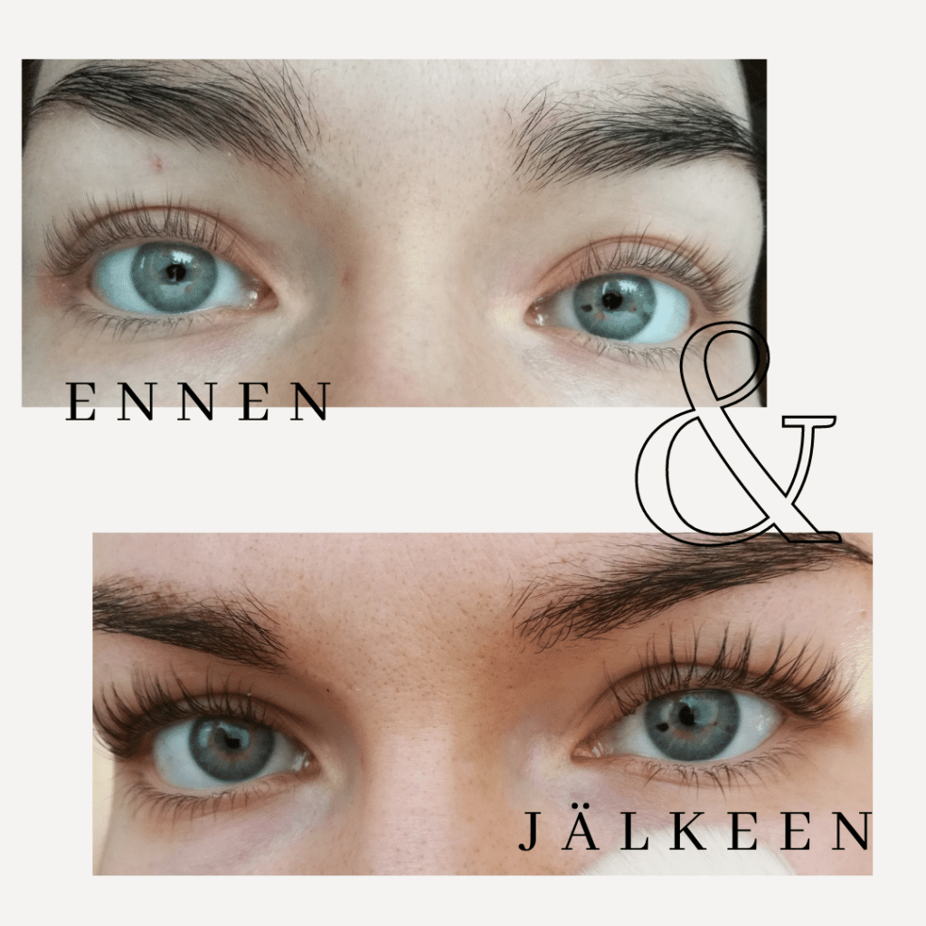 Minimal Lash Extensions Before and After Instagram Post