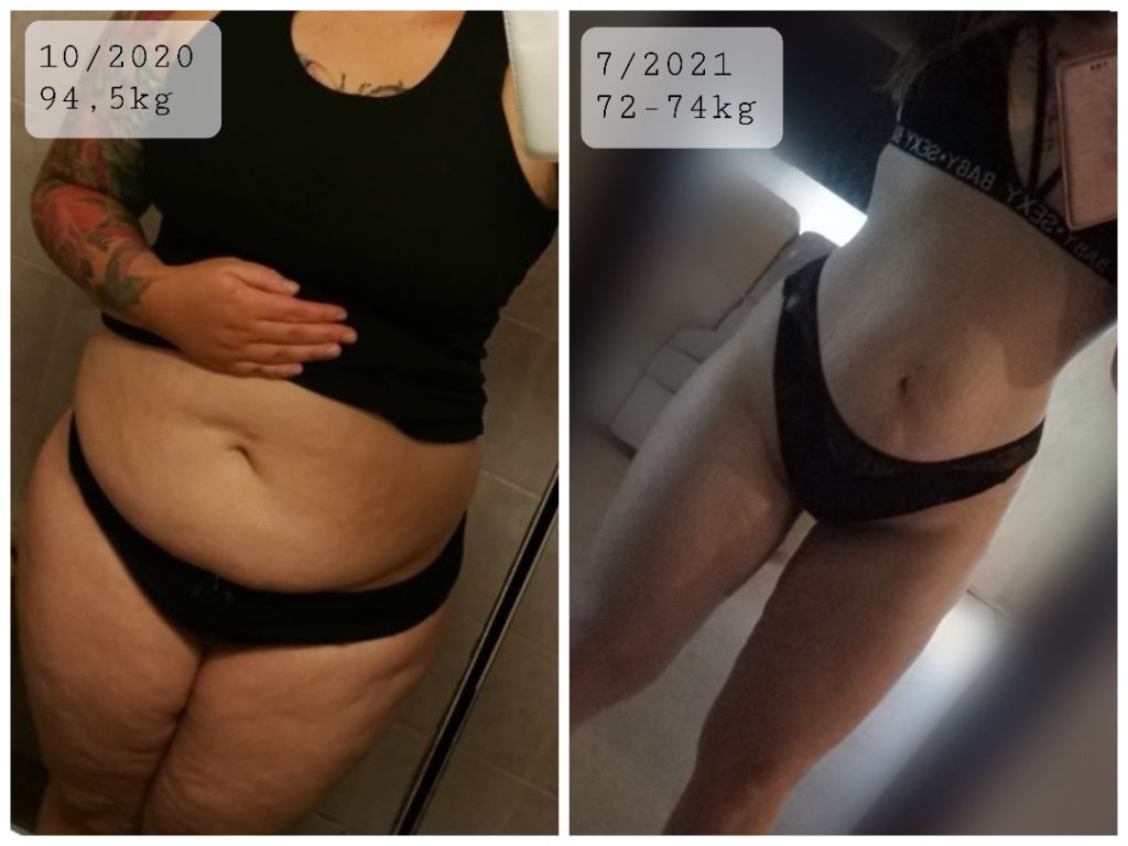 25 kg laihdutus ennen ja jälkeen kuvina